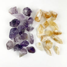 Load image into Gallery viewer, Amethyst and Citrine (Golden Amethyst) Pieces Window Box