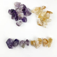 Load image into Gallery viewer, Amethyst and Citrine (Golden Amethyst) Pieces Window Box