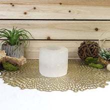 Load image into Gallery viewer, Selenite Natural Candle Holder | Selenite Crystal