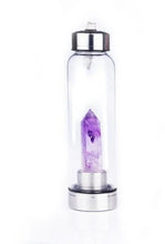 Load image into Gallery viewer, Healing Amethyst crystal Elixir water bottle