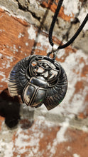 Load image into Gallery viewer, Scarab Beetle with third eye necklace

