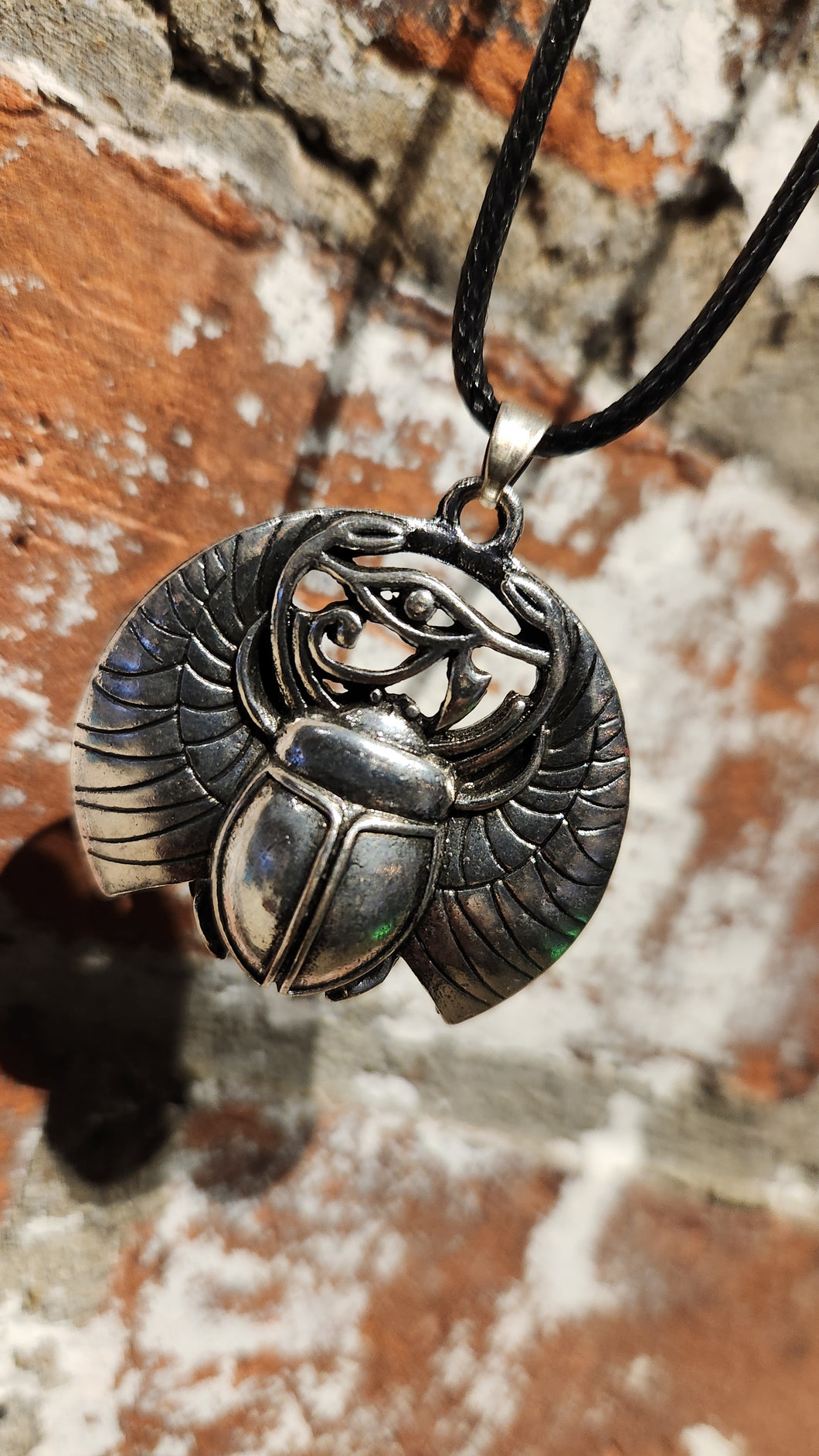 Scarab Beetle with third eye necklace