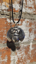 Load and play video in Gallery viewer, Scarab Beetle with third eye necklace
