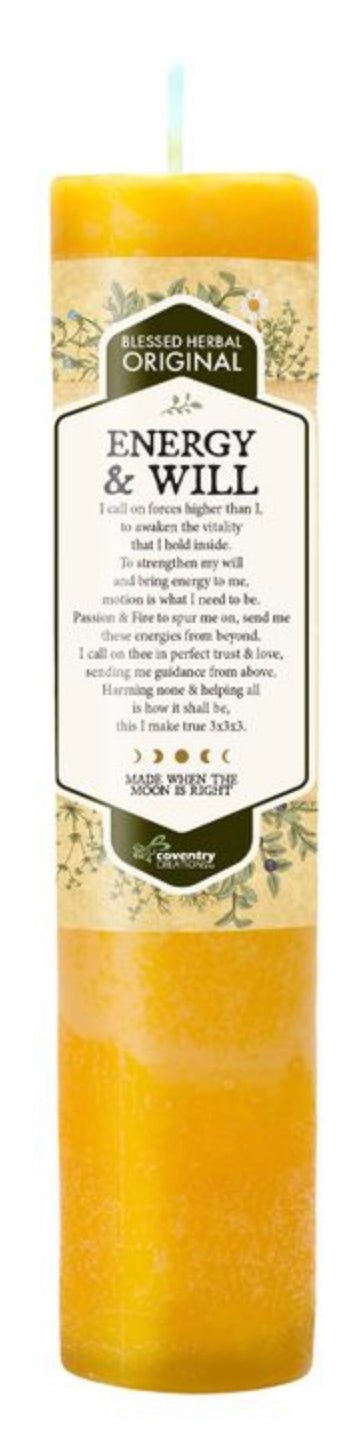 Blessed Herbal Candle Energy and Will