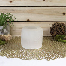 Load image into Gallery viewer, Selenite Natural Candle Holder | Selenite Crystal
